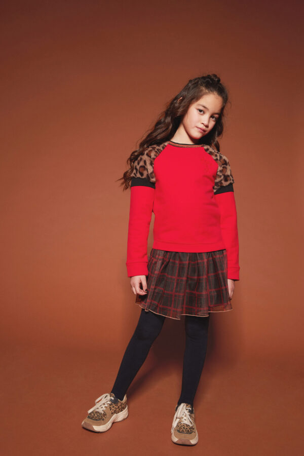 NoNo Meisjes sweater - Key - Rood
