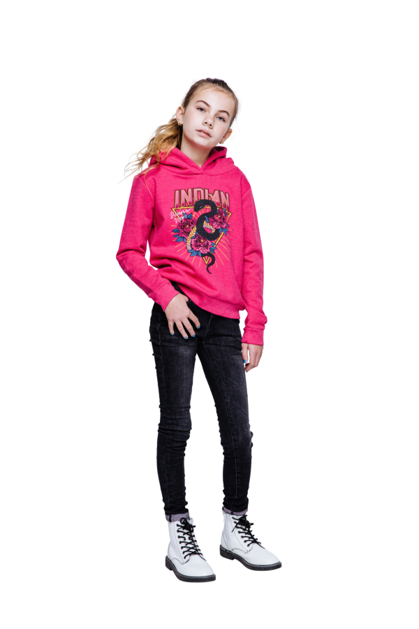 Indian Blue Jeans Meisjes hoody 'Viper' - Donker roze