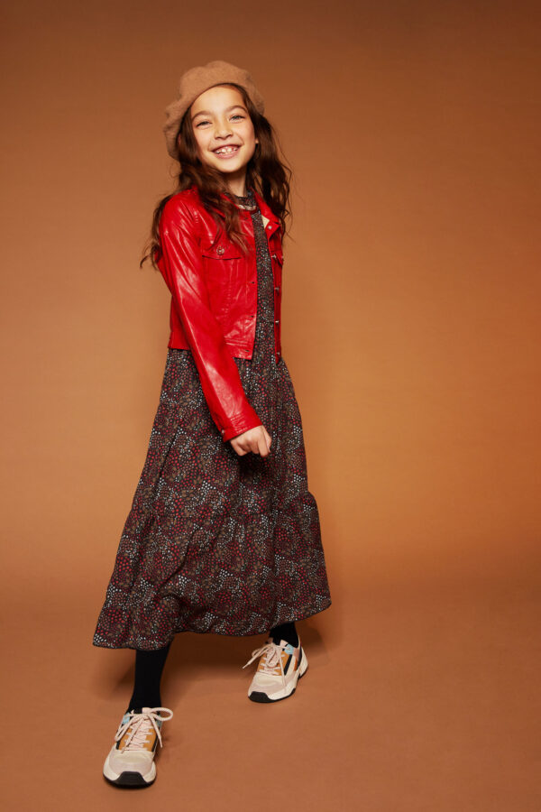 NoNo Meisjes maxi jurk - Mekka - Rood