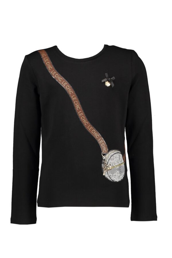 Le Chic Meisjes shirt LE CHIC tas - Zwart