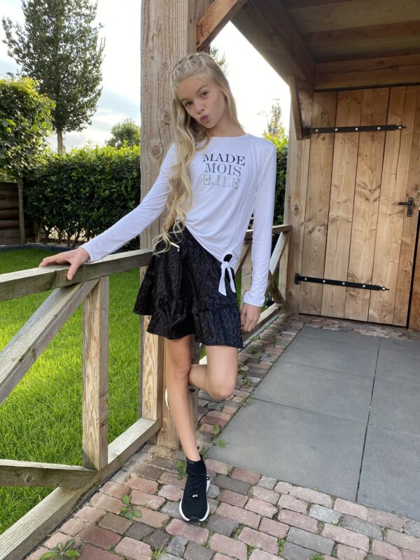 ELLE Chic Meisjes shirt 'MADEMOISELLE' - Gebroken wit