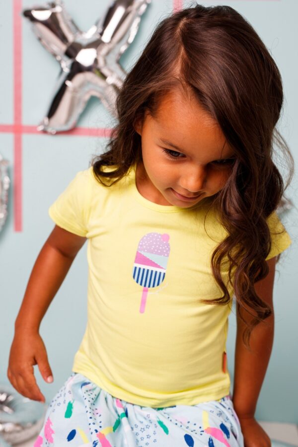 Bampidano Meisjes t-shirt 'Ijs' - Lime