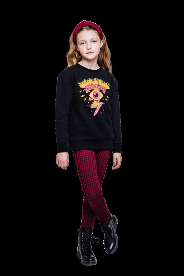 Indian Blue Jeans Meisjes shirt 'Rockstar' - Zwart