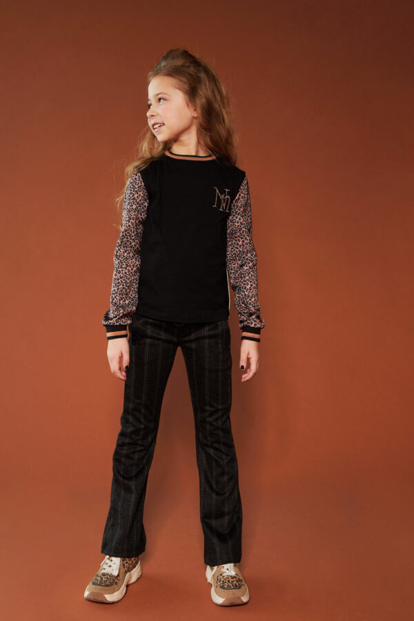 NoNo Meisjes flair broek - Sahara - Zwart
