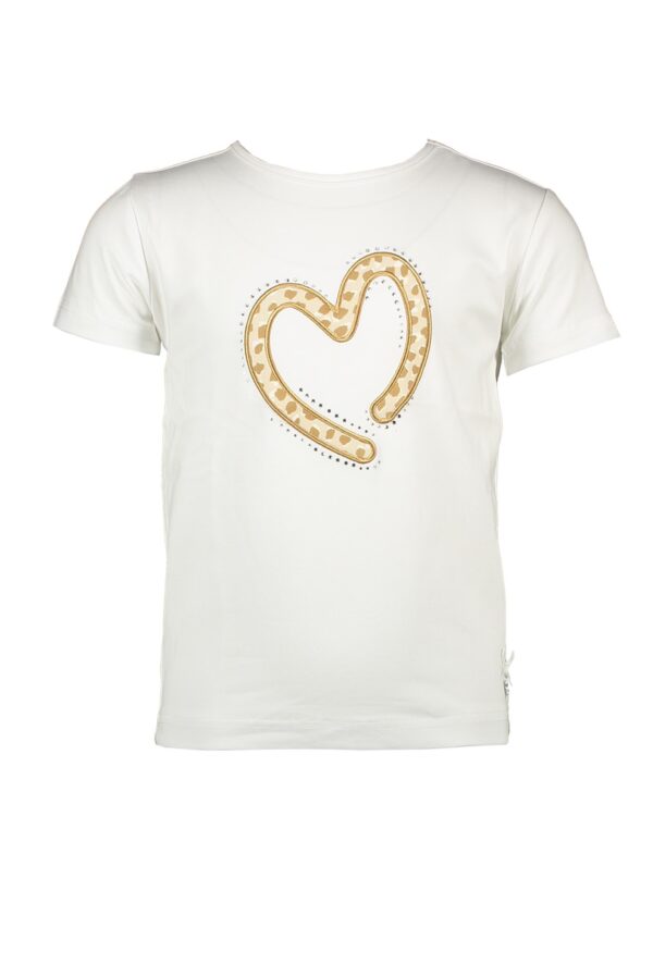 Le Chic Meisjes t-shirt dierenprint - Gebroken wit