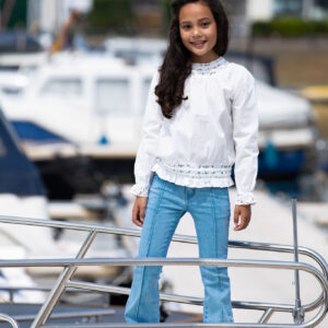 B.Nosy Meisjes blouse kant - Sneeuwwit