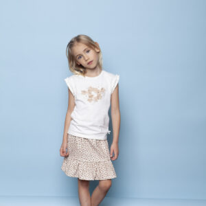 Le Chic Meisjes rok dierenprint - Beige