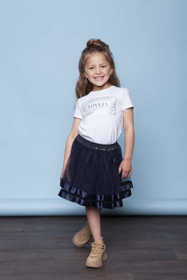 Le Chic Meisjes t-shirt 'Lovely' - Wit