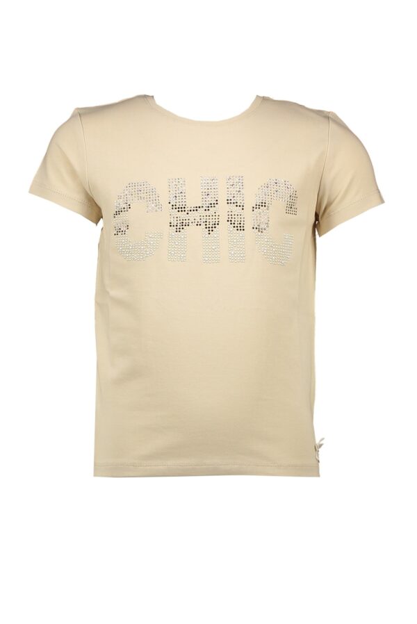 Le Chic Meisjes t-shirt 'CHIC' - Beige