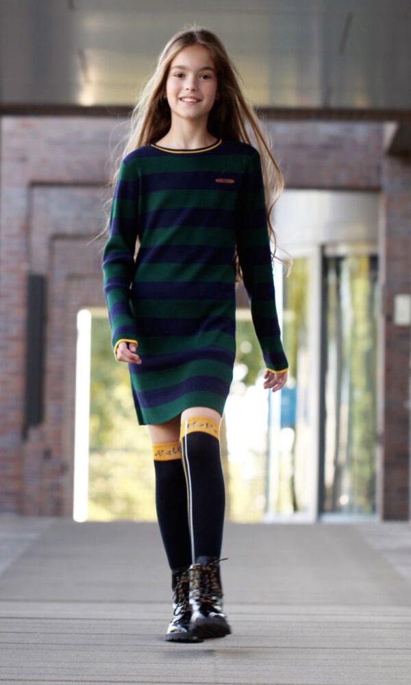 NoBell Meisjes jurk rib - Mara - Wood