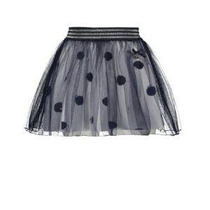 Le Chic Meisjes petticoat stippen - Marine blauw