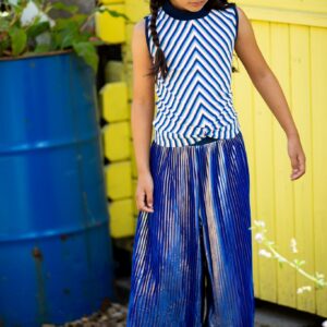 B.Nosy Meisjes top met col - Blauw gestreept