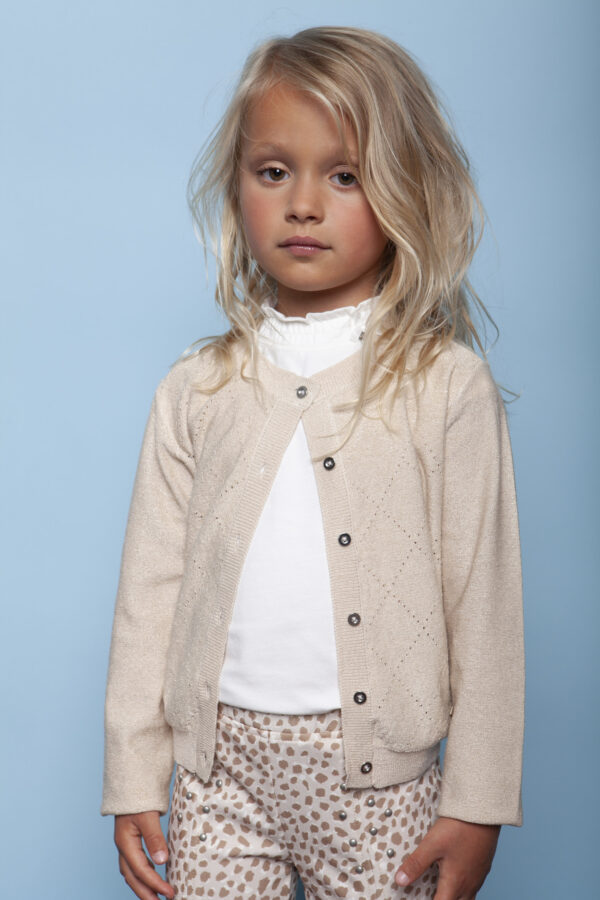 Le Chic Meisjes vest gebreid - Beige
