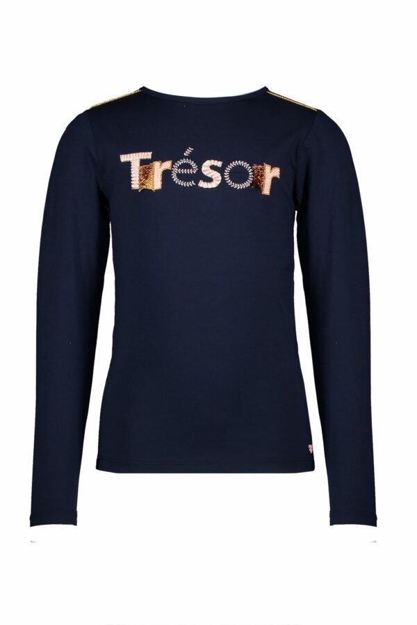 NoNo Meisjes shirt - Kus - Marine blauw