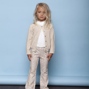 Le Chic Meisjes flair broek dierenprint - Beige