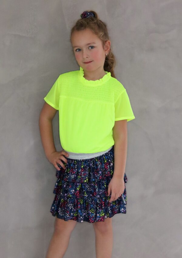 B.Nosy Meisjes smock top - Safety geel