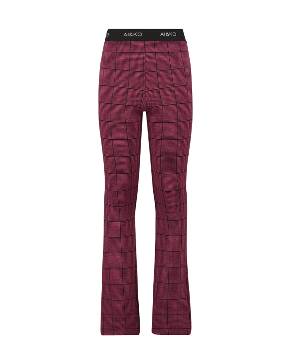 AI&KO Meisjes Broek - Chiara Check Vis - Roze