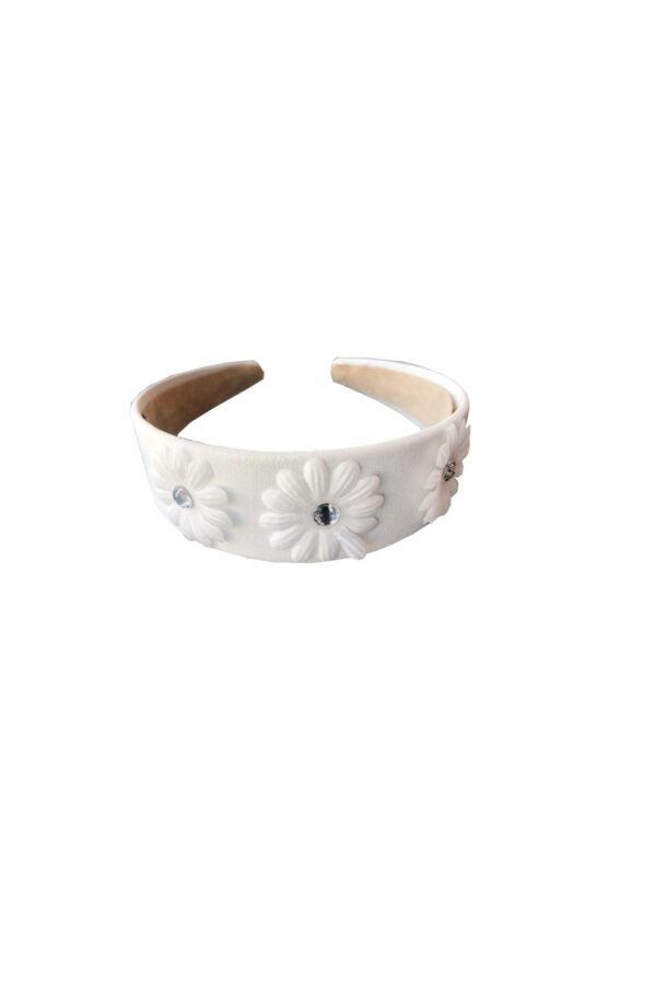 Le Chic Meisjes haarband - Gebroken wit