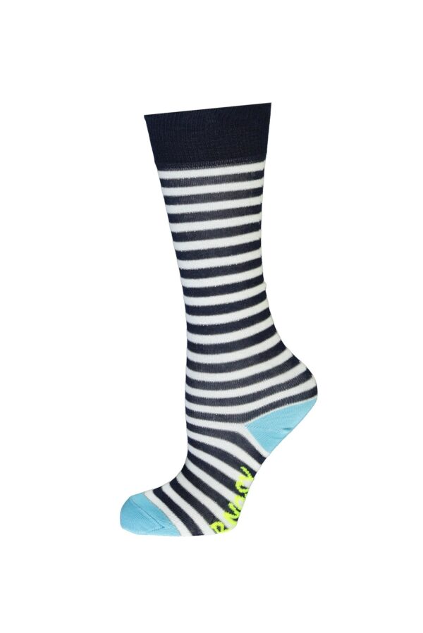 B.Nosy Meisjes kniekousen - Pewter spring stripe