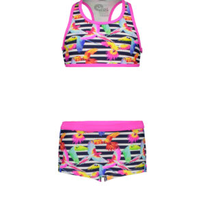 Just Beach Meisjes bikini sportief - Tropical vogels