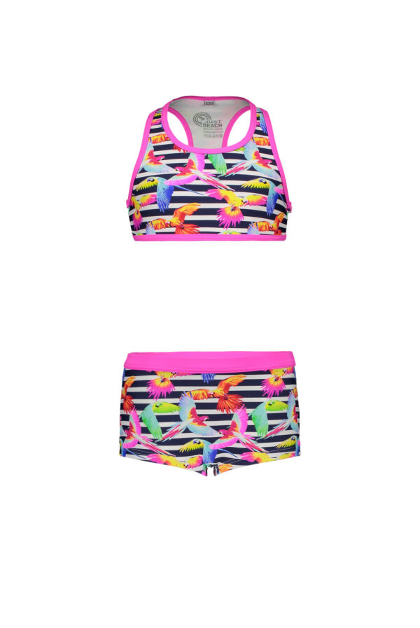 Just Beach Meisjes bikini sportief - Tropical vogels