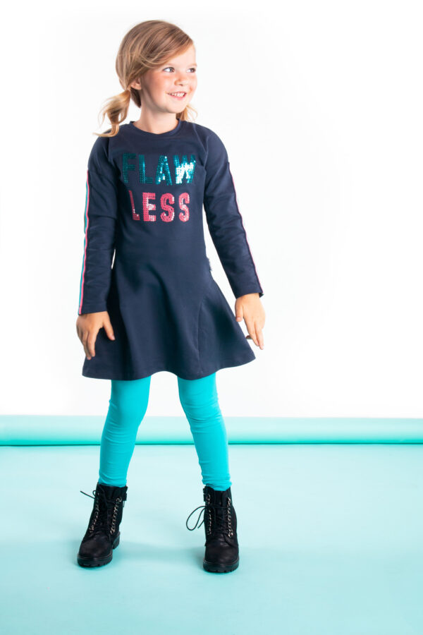 B.Nosy Meisjes sweat jurk 'Flawless' - Oxford blauw