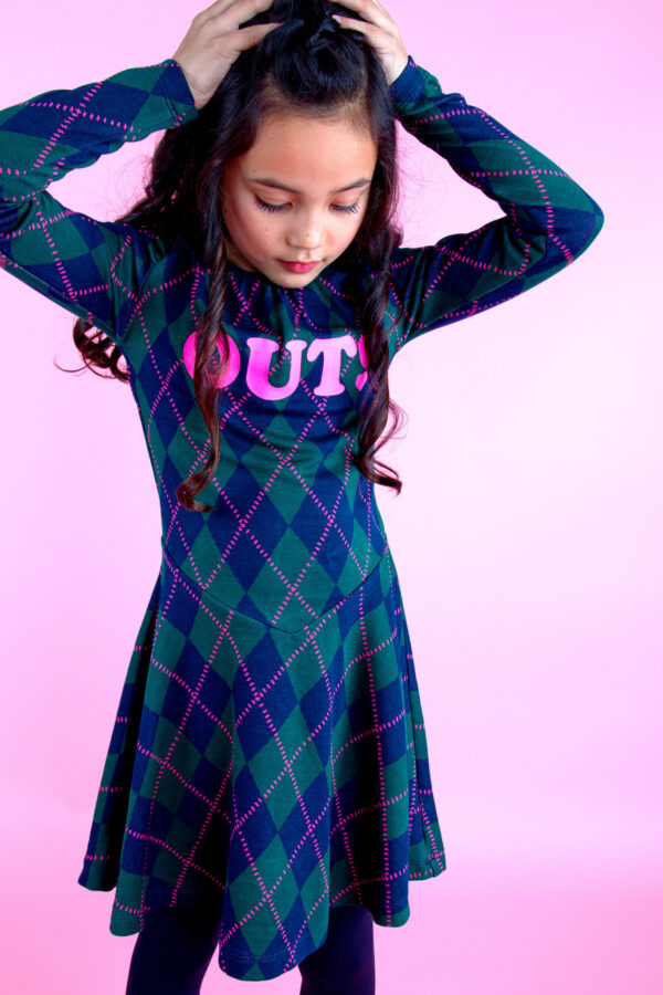 B.Nosy Meisjes jurk 'OUT' - Out check