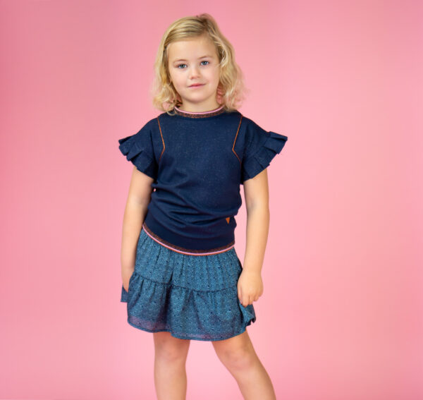 NoNo Meisjes sweat top - Kiwa - Marine blauw