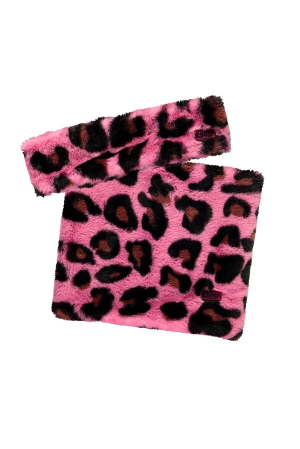 B.Nosy Meisjes muts + sjaal nepbont - Roze panter