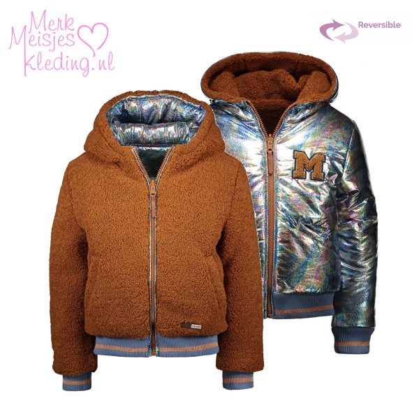 Moodstreet Meisjes reversibel winterjas - Roest