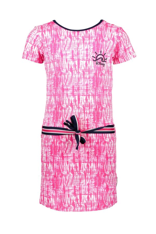 B.Nosy Meisjes jurk - Beetroot tie dye