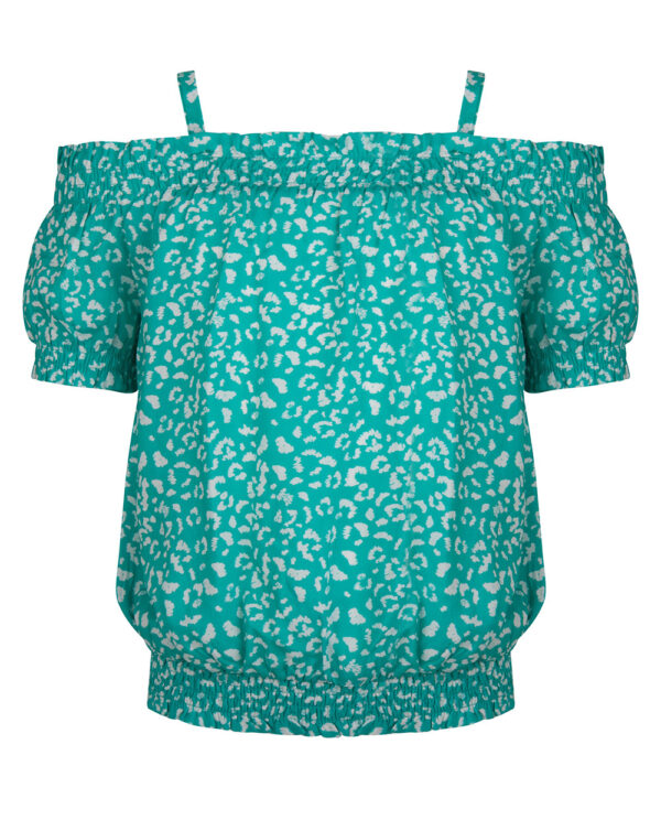 Indian Blue Jeans Meisjes shirt off-shoulder - Panter Print