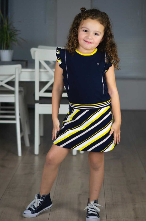Chaos and Order Meisjes jurk - 1 Nanda navy