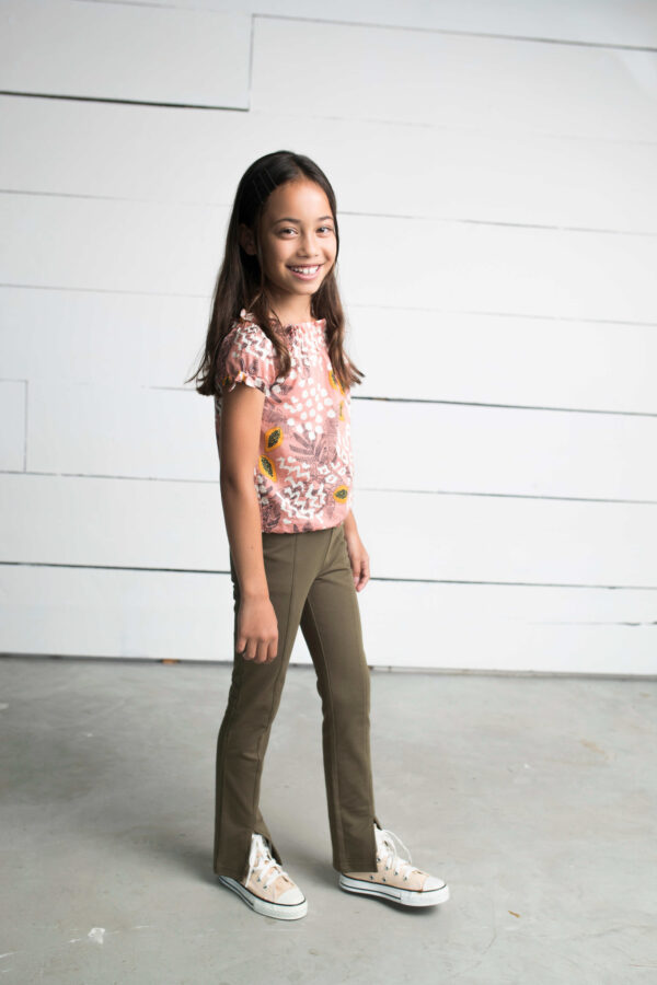 Like Flo Meisjes top AOP - Roze papaya