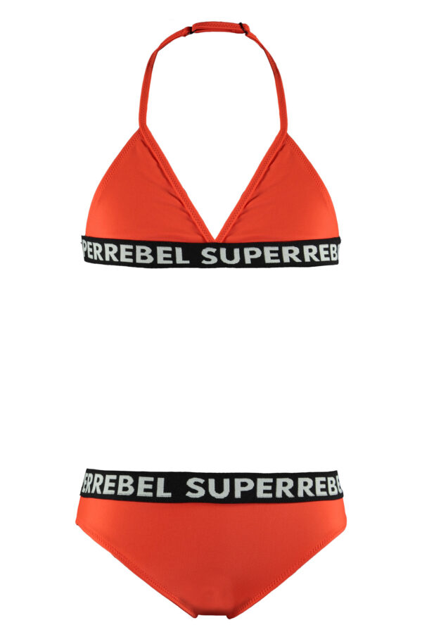 SUPERREBEL Meisjes bikini triangel - Neon rood
