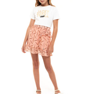 Jacky Luxury Meisjes T-shirt artwork - Gebroken wit