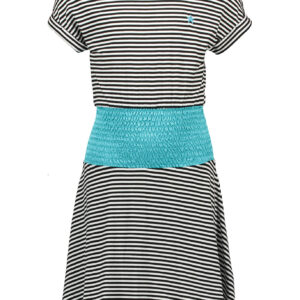Like Flo Meisjes jurk smock met hoge taille - Gestreept
