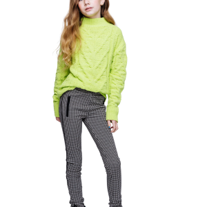 Indian Blue Jeans Meisjes kabeltrui gebreid - Lime