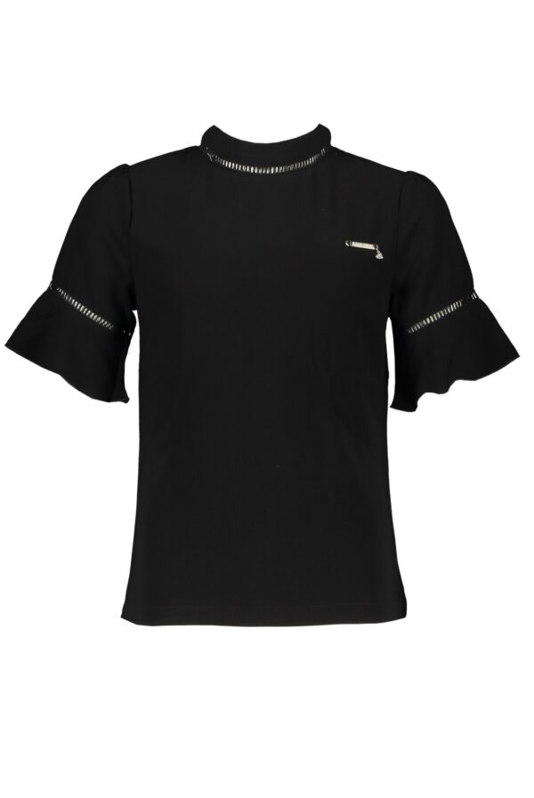 ELLE Chic Meisjes t-shirt strech crepe - Zwart