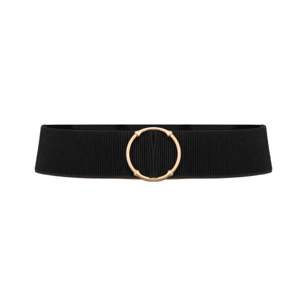 Frankie & Liberty Meisjes riem - Round - Zwart/goud