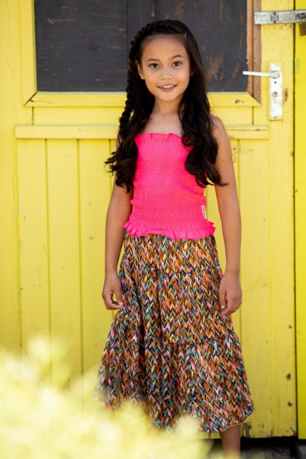 B.Nosy Meisjes top smock met verstelbare bandjes - Knock out roze