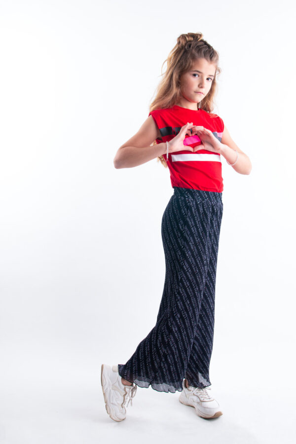 B.Nosy Meisjes t-shirt - B.Yourself - Rood