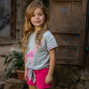 Vinrose Meisjes t-shirt - Grijs melee