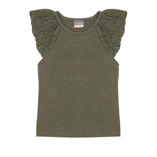 Vinrose Meisjes t-shirt - Olijf groen