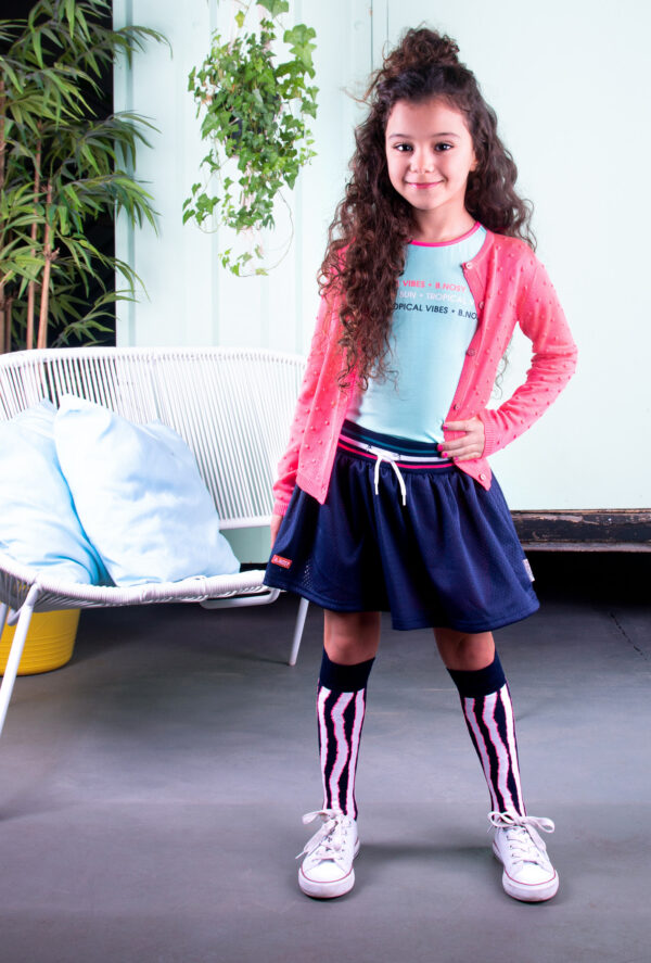 B.Nosy Meisjes rok sportief mesh - Space blauw