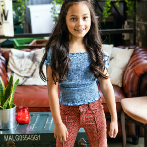 B.Nosy Meisjes top smock denim - Curious denim