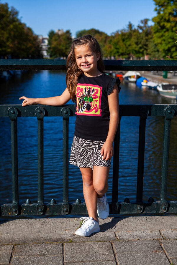 O'Chill Meisjes t-shirt - Willemien - Zwart