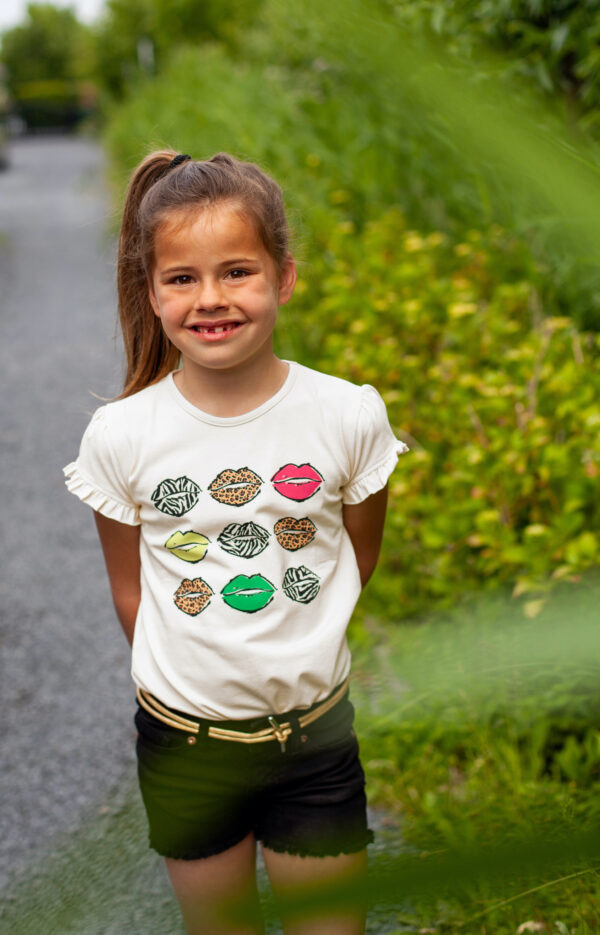 O'Chill Meisjes t-shirt - Wendelyn - Gebroken wit