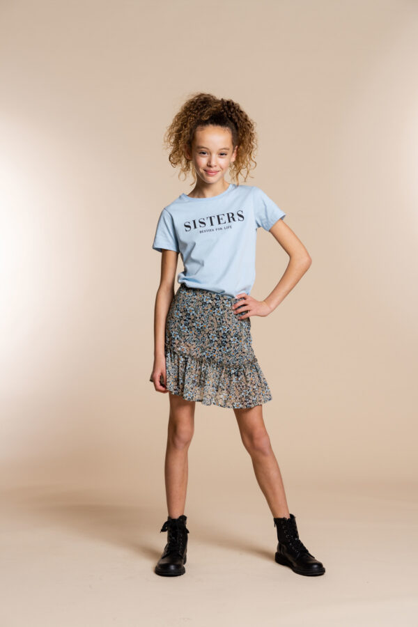 Geisha Meisjes t-shirt 'sisters' - Licht blauw