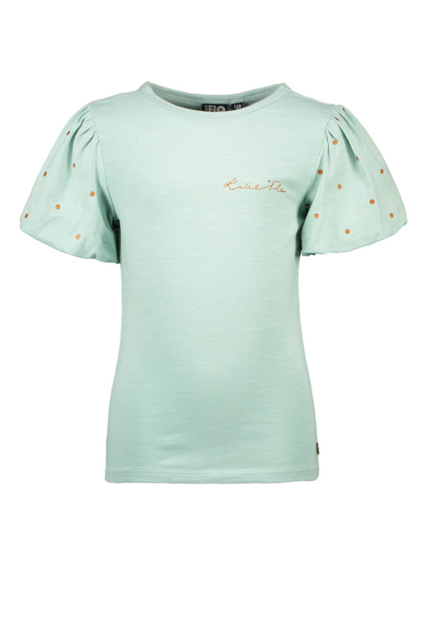 Like Flo Meisjes t-shirt ballon mouw - Mint